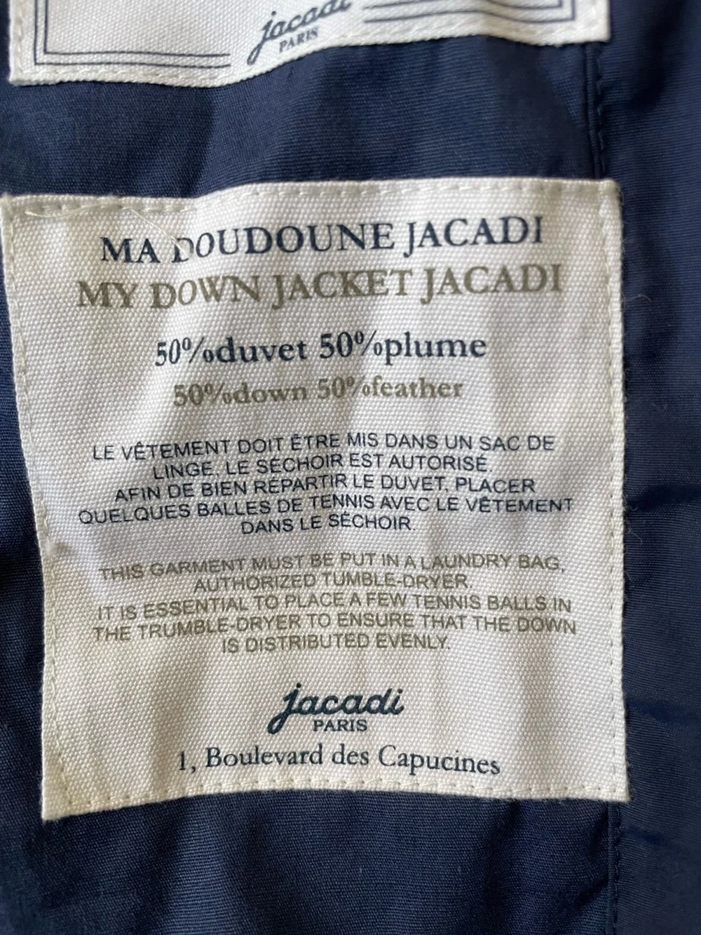 Jacadi Paris Children’s Down Winter Coat – Size 6 (6A)